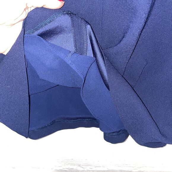 Lilly Pulitzer Navy Blue Shift Dress Size 8 Gold Silver Embroidered Resort Wear - Picture 7 of 11